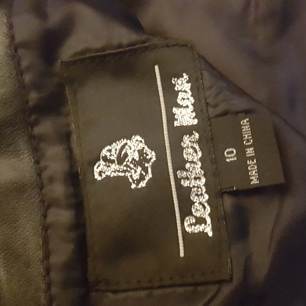 Black leather skirt